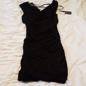 Black form fitting dress